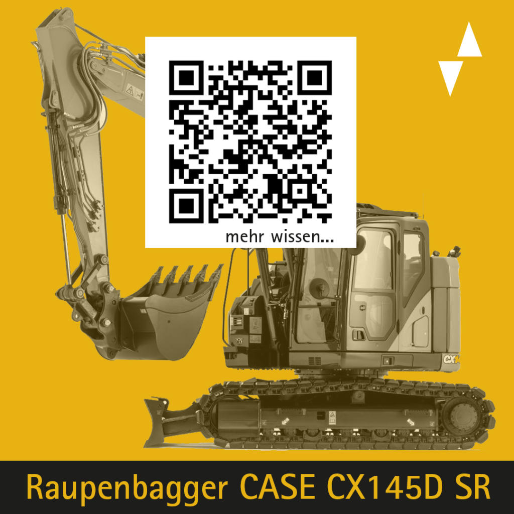 plakette gerat raupenbagger case cx145d sr