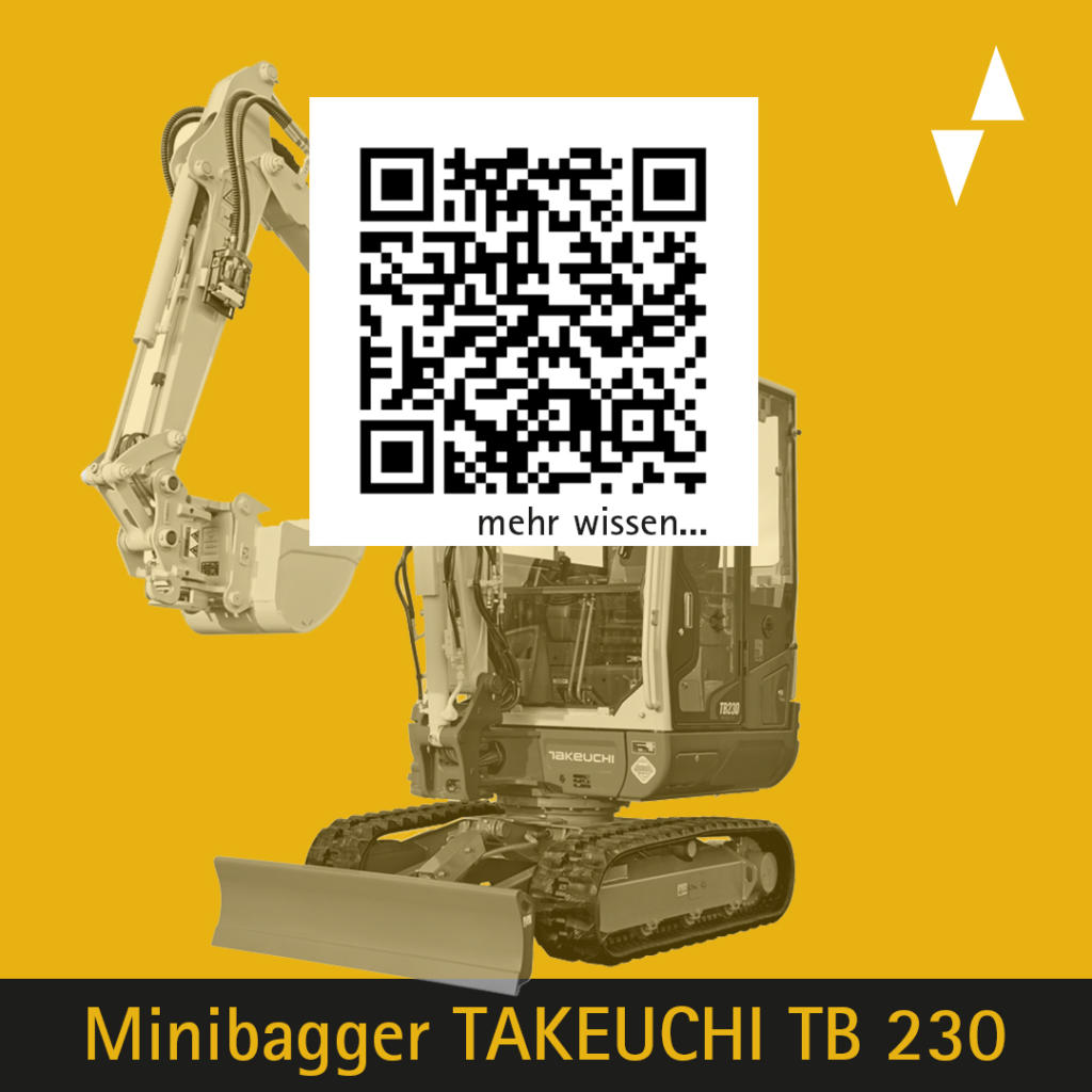 plakette minibagger takeuchi tb 230