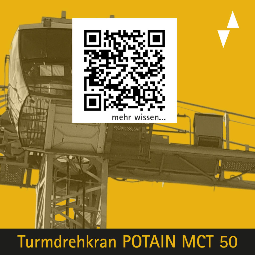 plakette turmdrehkran potain mct 50