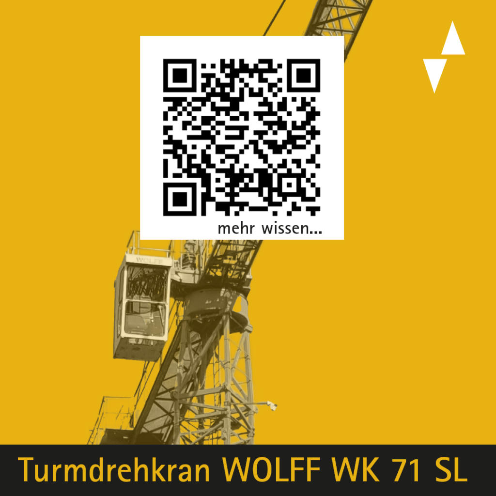 plakette turmdrehkran wolff wk 71 sl